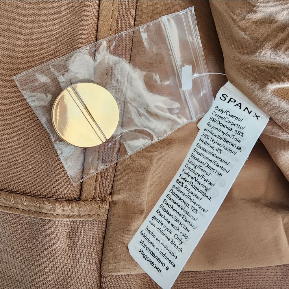 SPANX Women's Tan Blazer Jacket - Picture 13 of 15